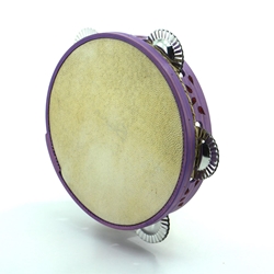 Pandeireta 5 pares cor violeta e docorado de follas de carballo - Imaxe 1