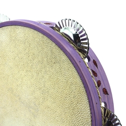 Pandeireta 5 pares cor violeta e docorado de follas de carballo - Imaxe 2