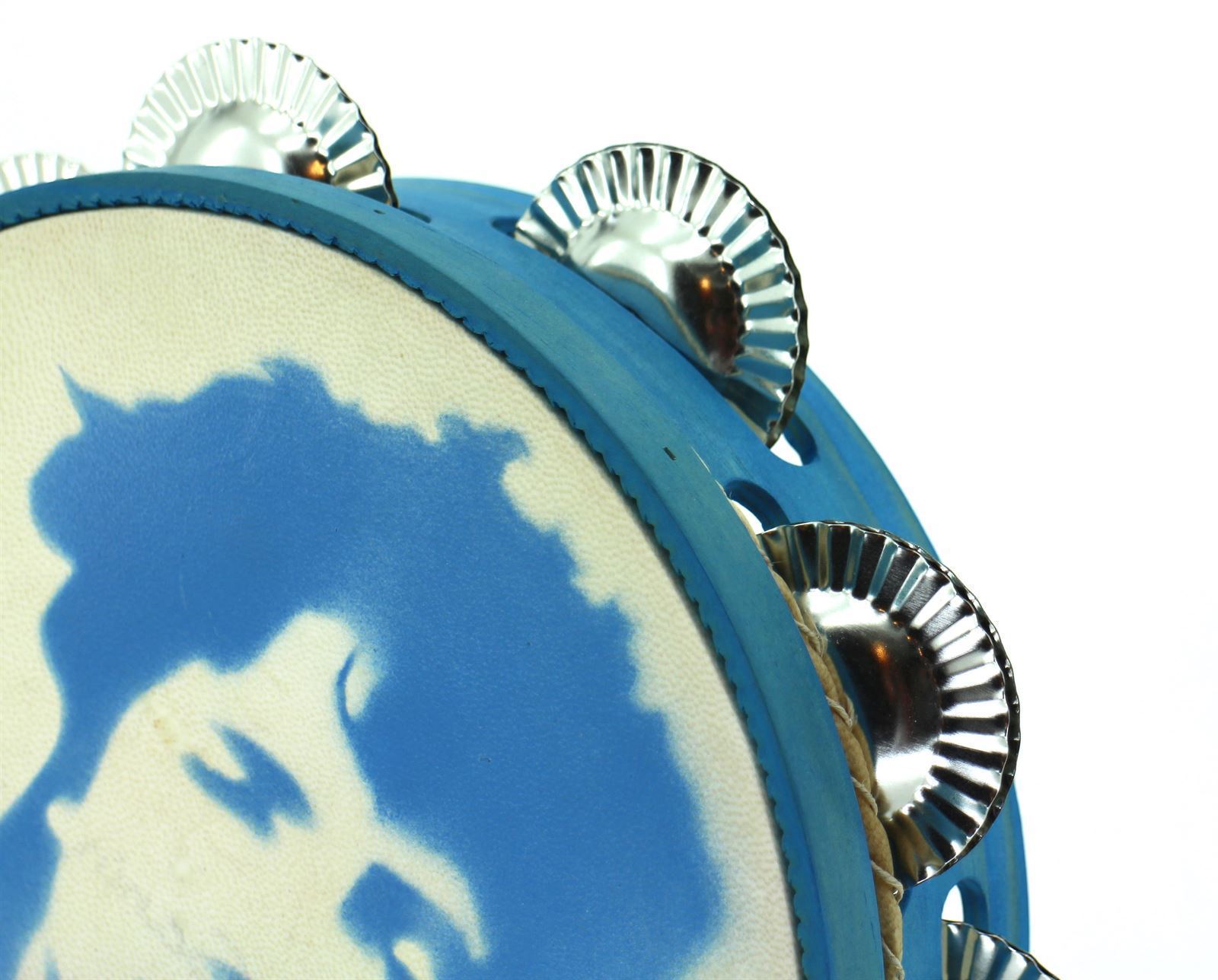 PANDEIRETA AZUL ILUSTRADA CON ROSALIA - Imaxe 1