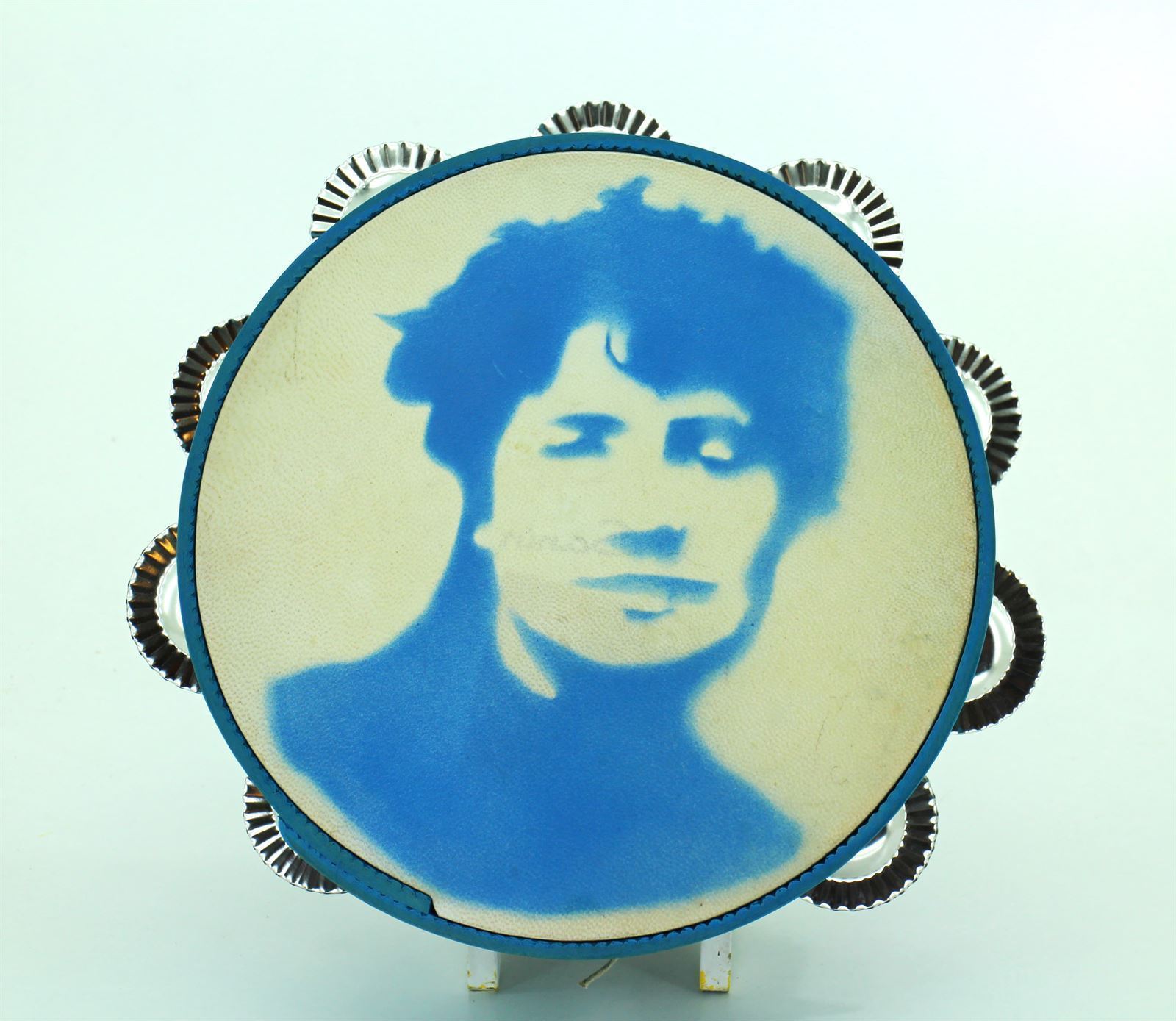 PANDEIRETA AZUL ILUSTRADA CON ROSALIA - Imaxe 3