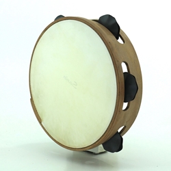 Pandeireta de 5 pares (en tamaño de 9 pares) en cor castaño claro con ferreñas manuais temperadas - Imaxe 1