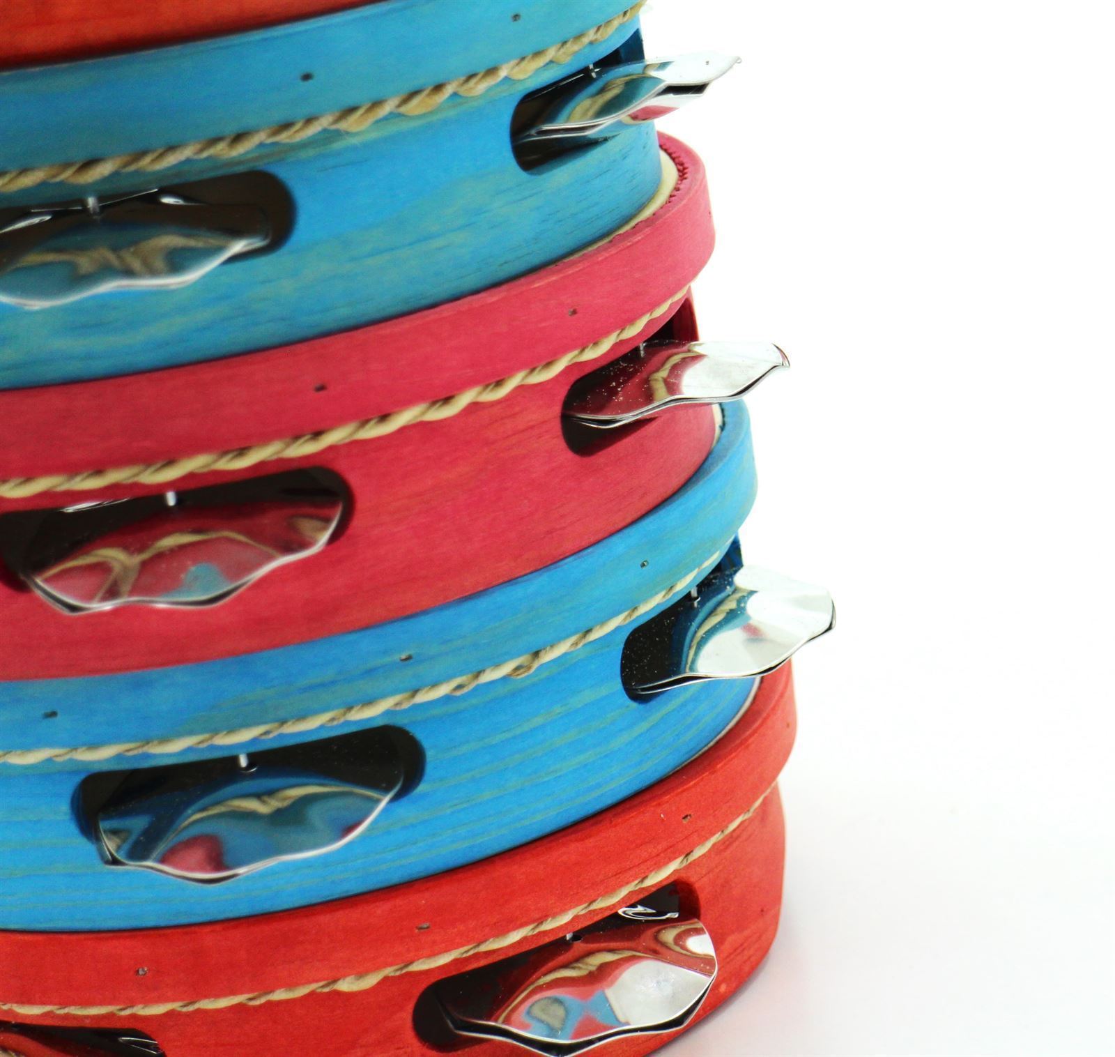 Pandeireta de 5 pares (tamaño 4 pares) con cor e ferreñas manuais - Imaxe 1