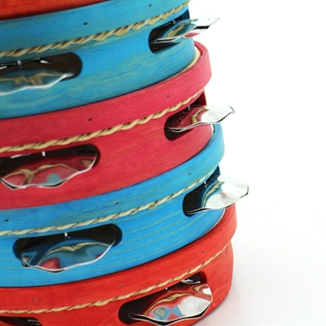 Pandeireta de 5 pares (tamaño 4 pares) con cor e ferreñas manuais - Imaxe 1