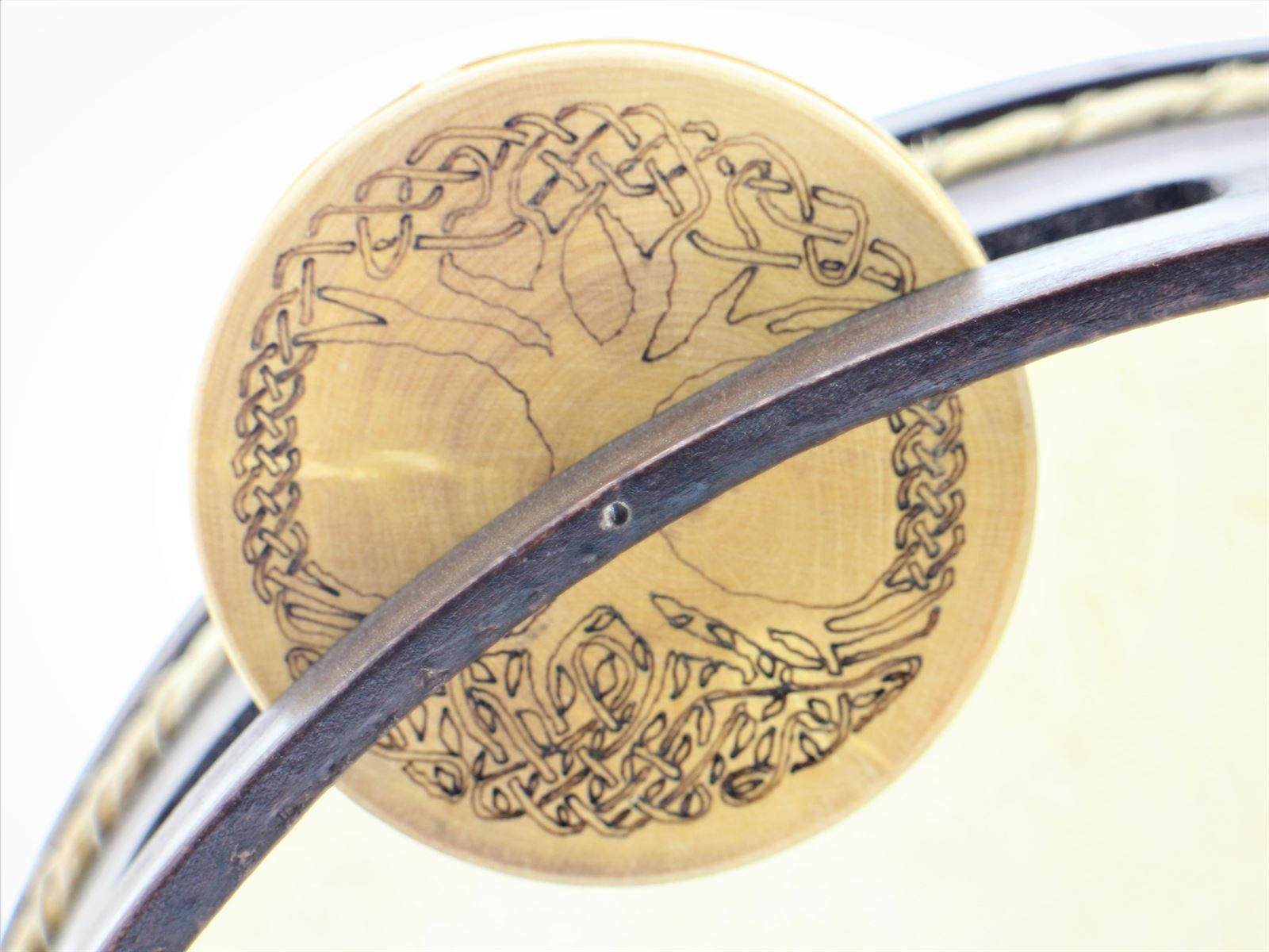 Pandeireta de 5 pares (tamaño 9 pares) de ferreñas de madeira de buxo - Imaxe 3