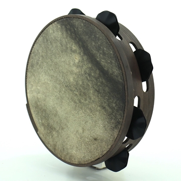 Pandeireta de 7 pares (en tamaño de 9 pares) marrón con ferreñas manuais temperadas - Imaxe 1