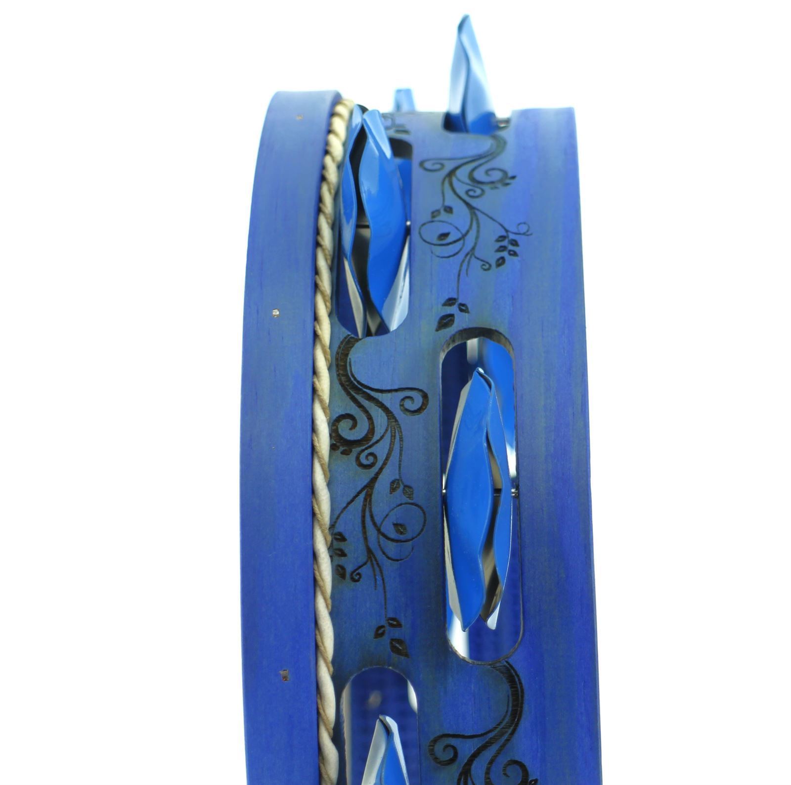 Pandeireta "Flores Modernistas" azul - Imaxe 1