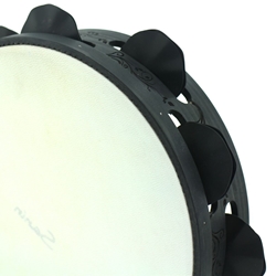 Pandeireta "Flores Modernistas" negra - Imaxe 2