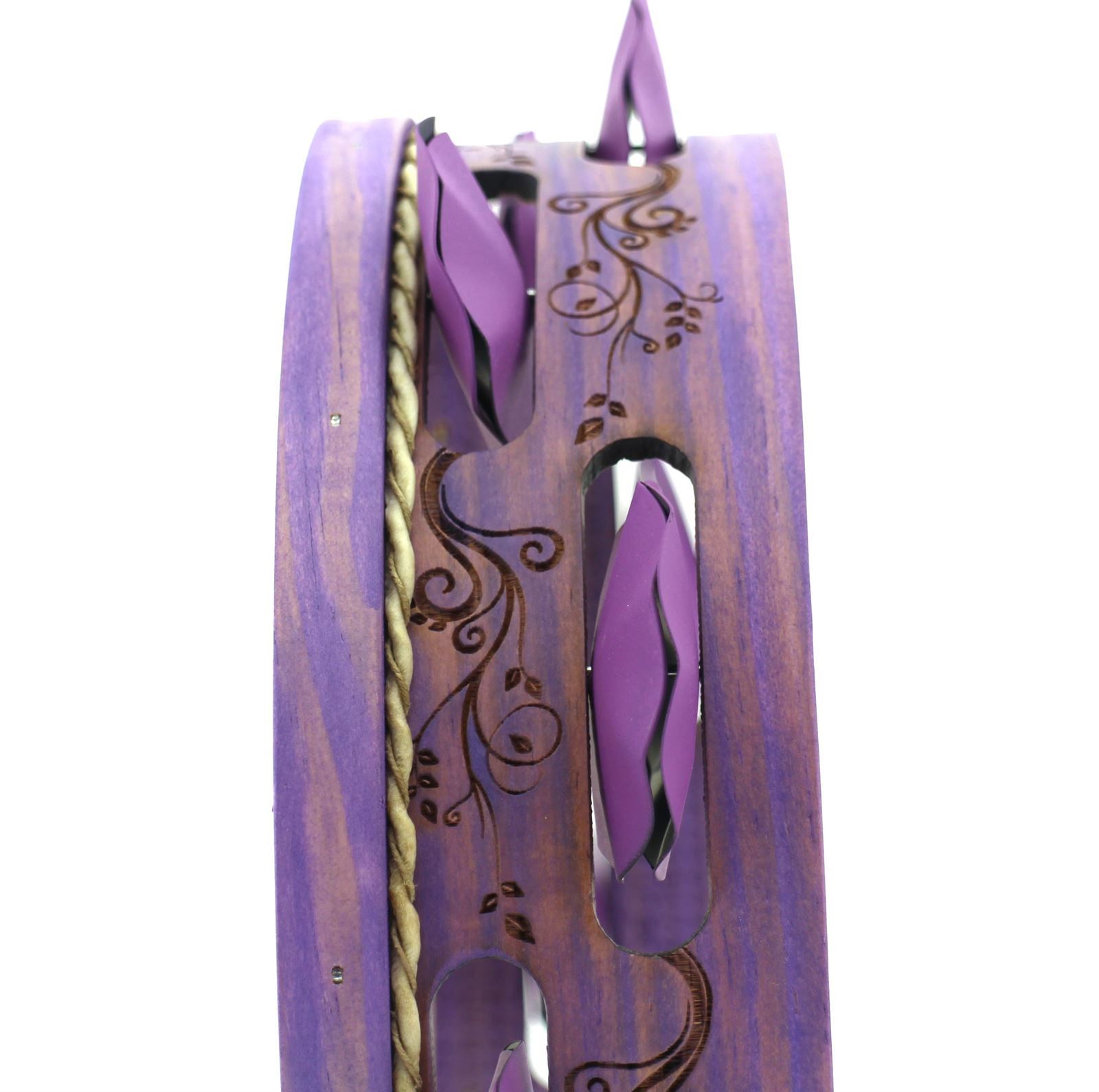 Pandeireta "Flores Modernistas" violeta - Imaxe 1