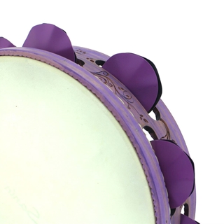 Pandeireta "Flores Modernistas" violeta - Imaxe 2