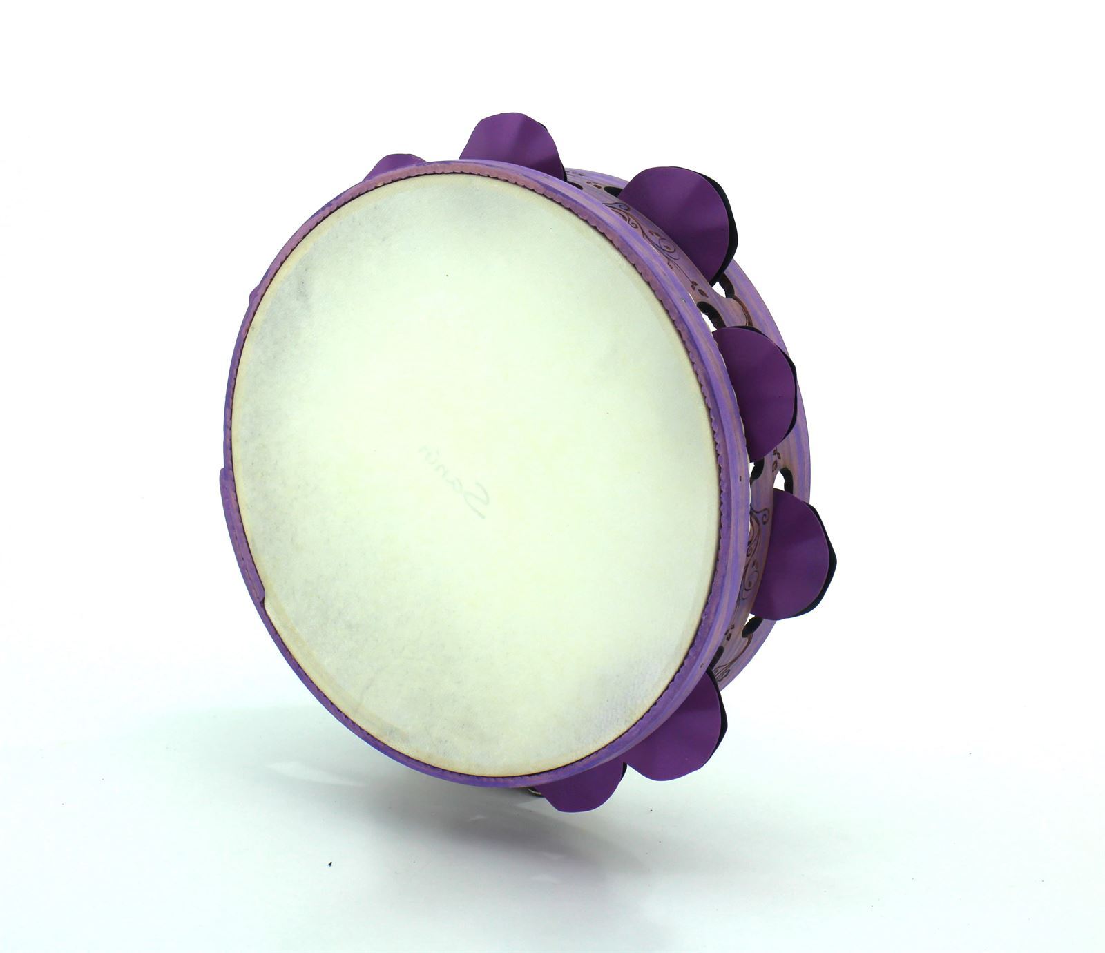 Pandeireta "Flores Modernistas" violeta - Imaxe 3