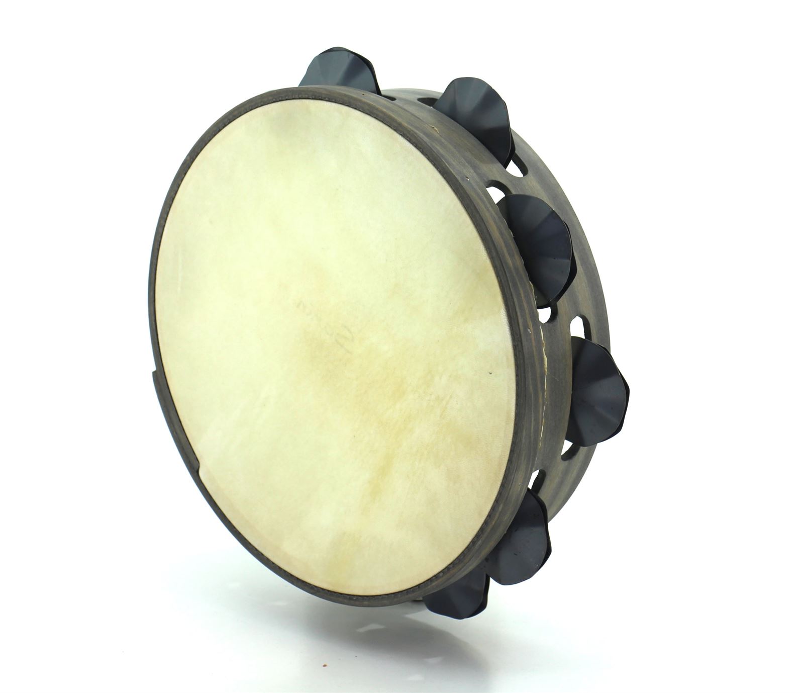 Pandeireta gris de 9 pares de ferreñas manuais temperadas - Imaxe 2