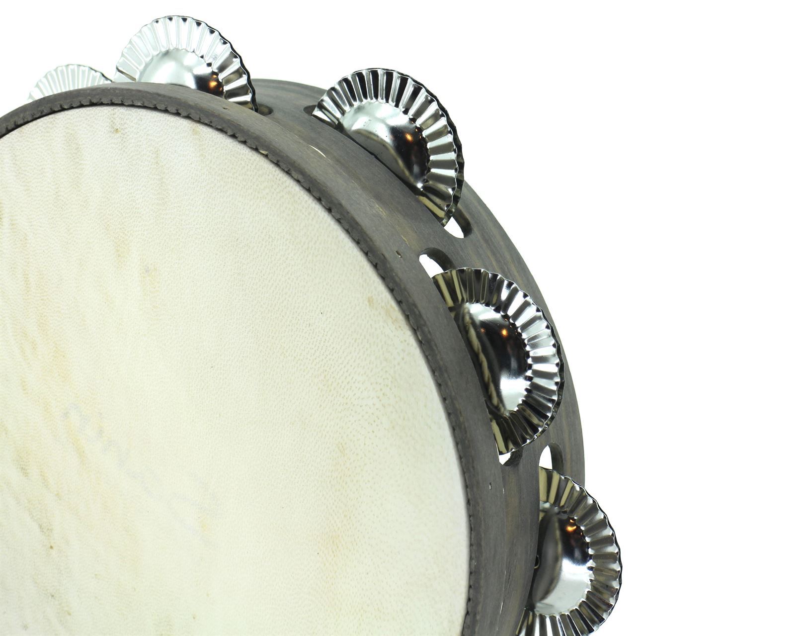 Pandeireta gris de 9 pares de ferreñas tradicionais - Imaxe 1