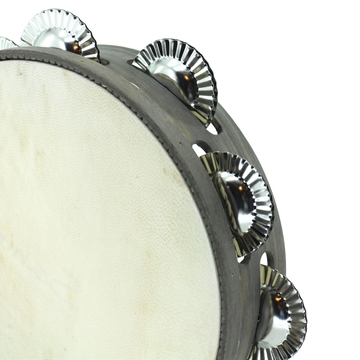 Pandeireta gris de 9 pares de ferreñas tradicionais - Imaxe 1