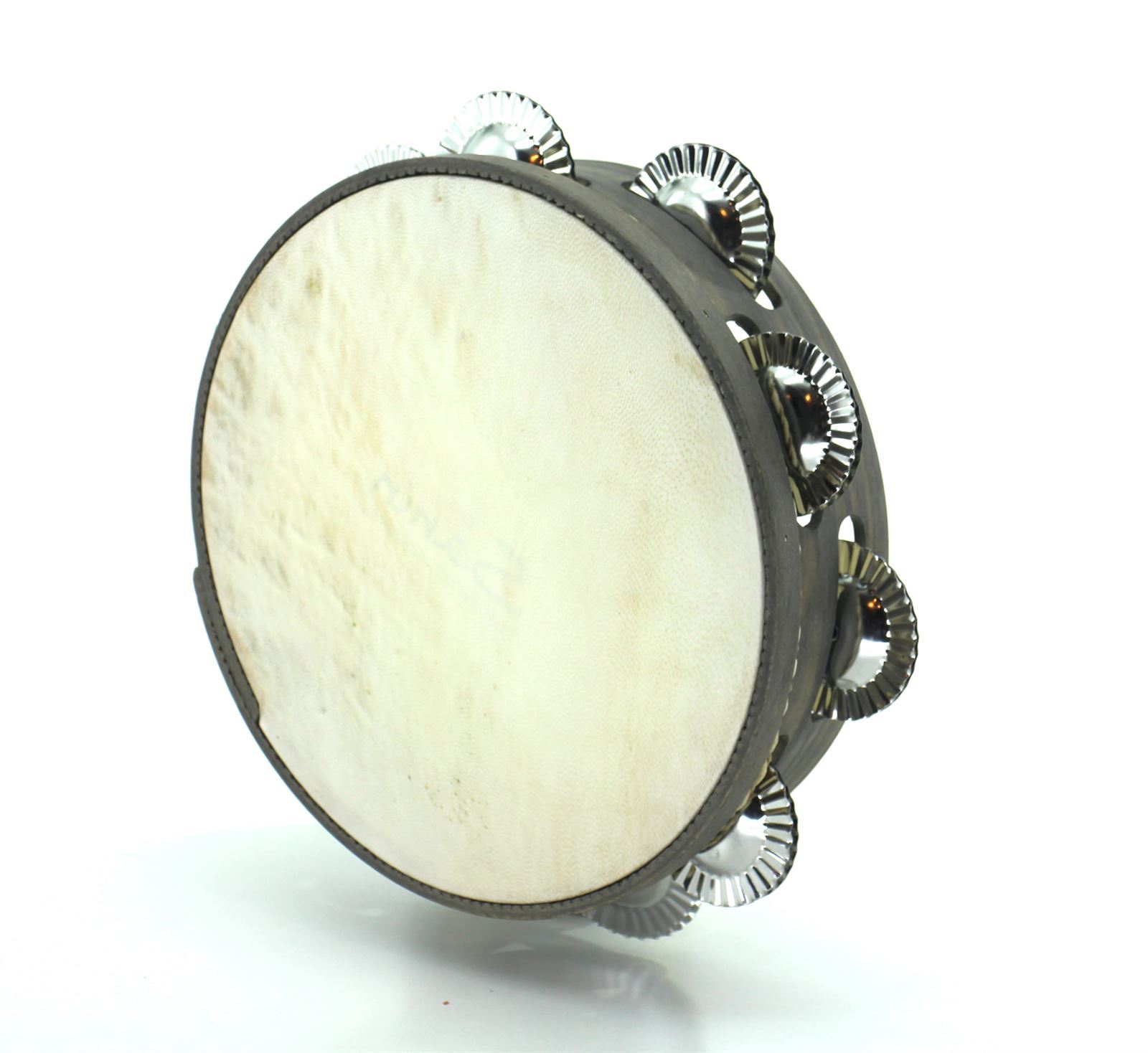 Pandeireta gris de 9 pares de ferreñas tradicionais - Imaxe 2