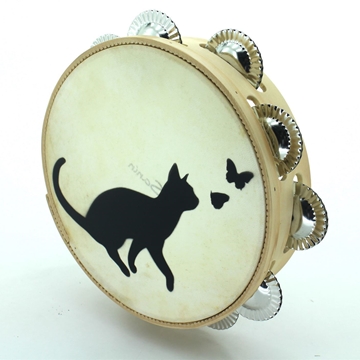 Pandeireta ilustrada con gatiño - Imaxe 2