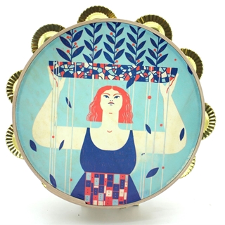 Pandeireta Ilustrada por Cestola na Cachola_ Muller da Ría - Imaxe 1