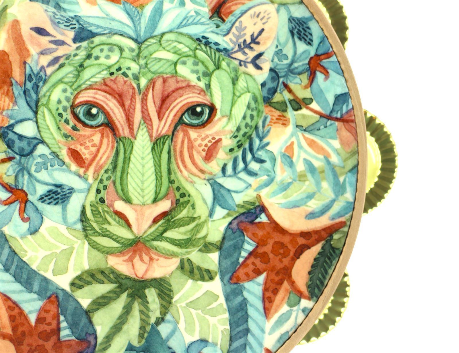 Pandeireta Ilustrada por Isabel Camarasa_ Tigre botánico - Imaxe 2