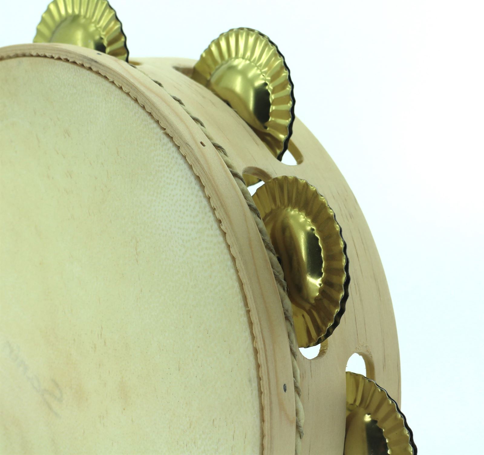 Pandeireta lixeira de 9 pares de ferreñas tradicionais douradas - Imaxe 1