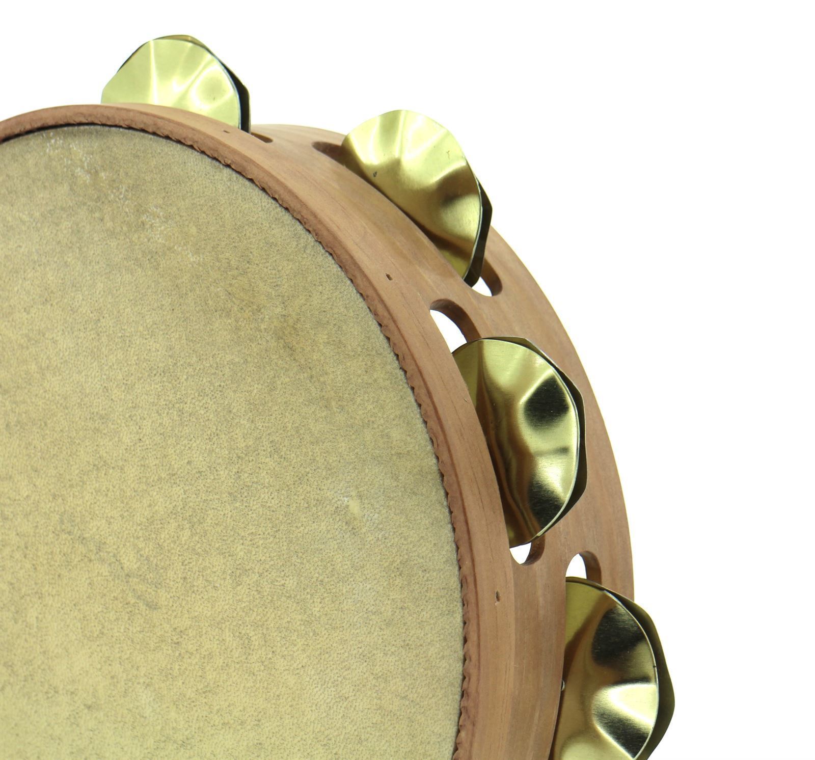 Pandeireta marrón claro de 9 pares de ferreñas manuais douradas - Imaxe 1