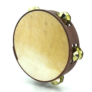 Pandeireta marrón de 10 pares de ferreñas manuais douradas - Imaxe 1