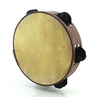 Pandeireta marrón de 10 pares de ferreñas manuais negras - Imaxe 1