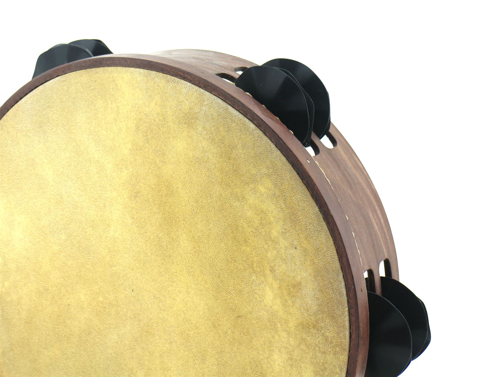 Pandeireta marrón de 10 pares de ferreñas manuais negras - Imaxe 2