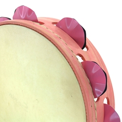 Pandeireta rosa chicle de 9 pares de ferreñas manuais temperadas rosa chicle - Imaxe 1