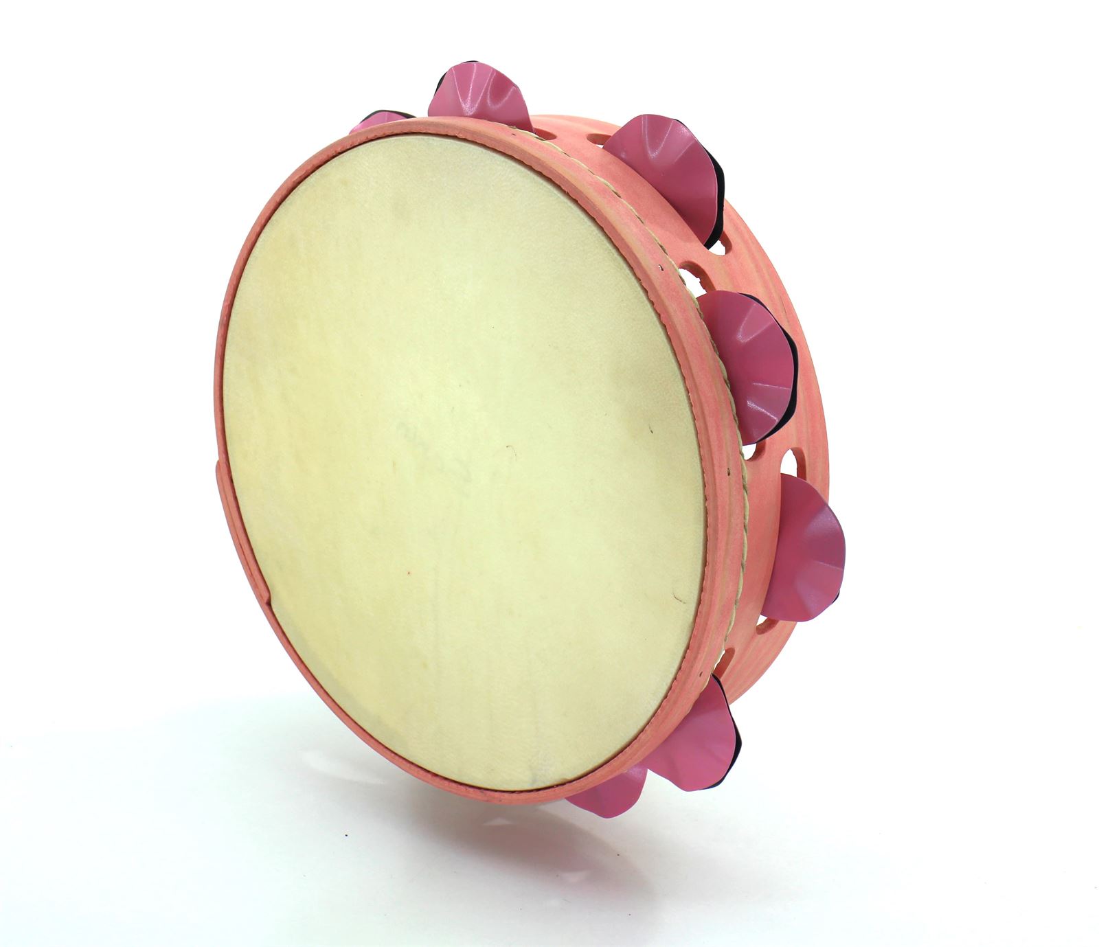 Pandeireta rosa chicle de 9 pares de ferreñas manuais temperadas rosa chicle - Imaxe 2