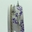 Pandeireta tradicional de 9 pares branca decorada con flores violetas - Imaxe 2