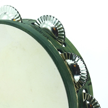 Pandeireta verde botella de 9 pares decorada con fentos - Imaxe 2