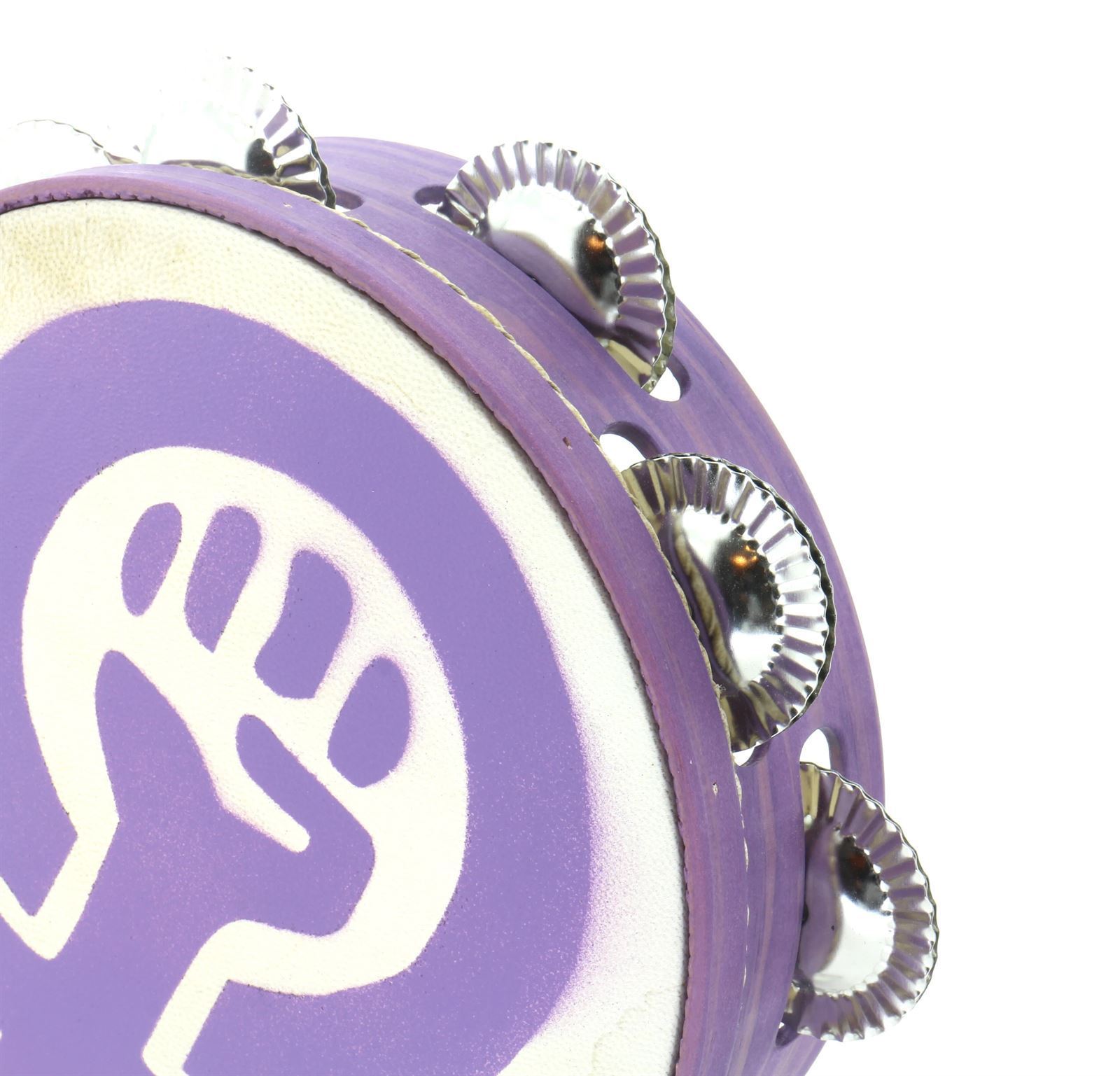 Pandeireta violeta 9 pares con ilustración do símbolo feminista - Imaxe 1