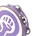 Pandeireta violeta 9 pares con ilustración do símbolo feminista - Imaxe 1