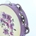 Pandeireta violeta de 9 pares ilustrada con flores violetas - Imaxe 1