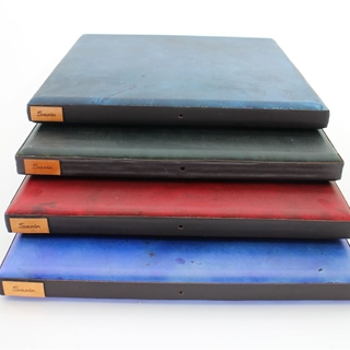 Pandeiro de man co coiro tinguido - Imaxe 1