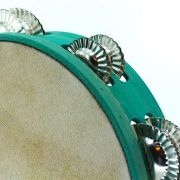 Pandero vasco de 14 pares color turquesa - Imaxe 1