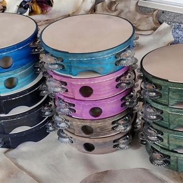 Pandero vasco de 14 pares con color - Imaxe 1