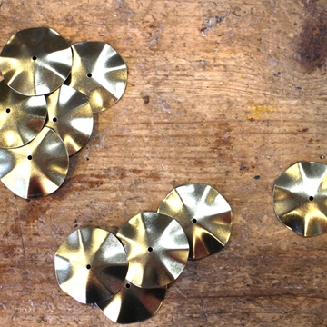 Par de ferreñas manuais douradas - Imaxe 1